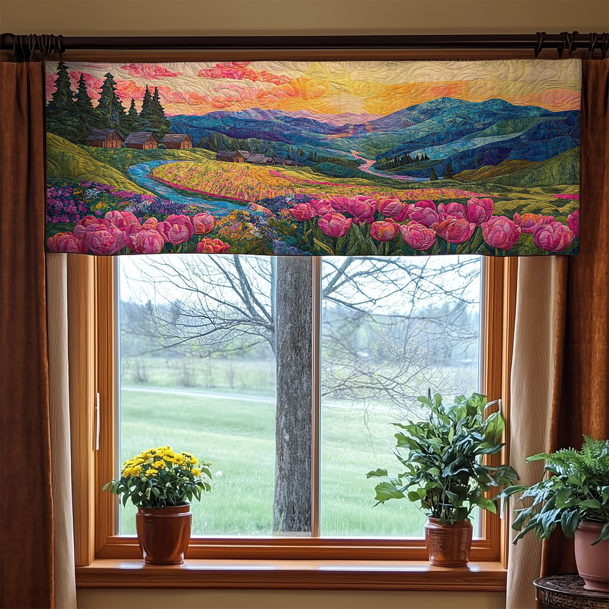 Dreamy Moutain WX1405016CL Quilted Valance