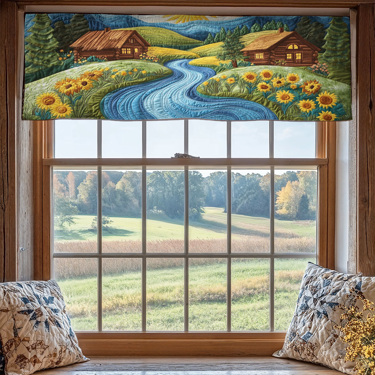 Sunflower Village WX1405042CL Quilted Valance