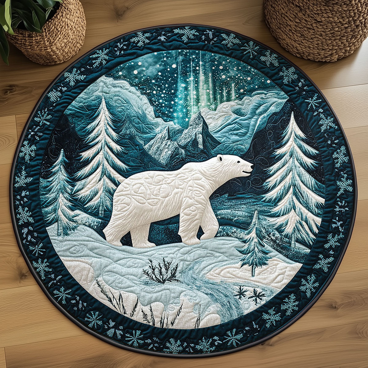 Polar Night WY2203013CL Quilted Round Mat