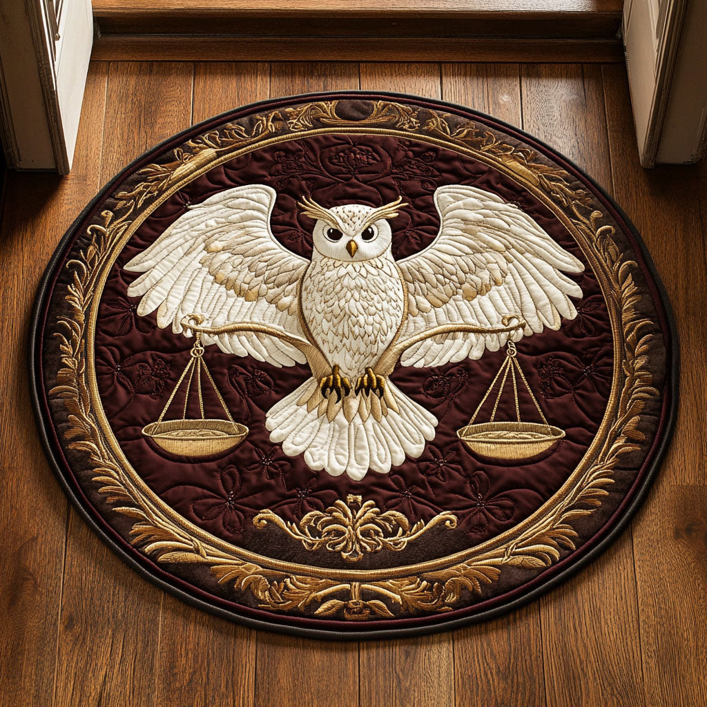 Judgment Owl CP2107003CL Quilted Round Mat