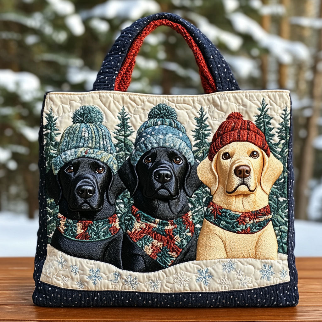 Festive Labrador CW3010011CL Quilted Tote Bag