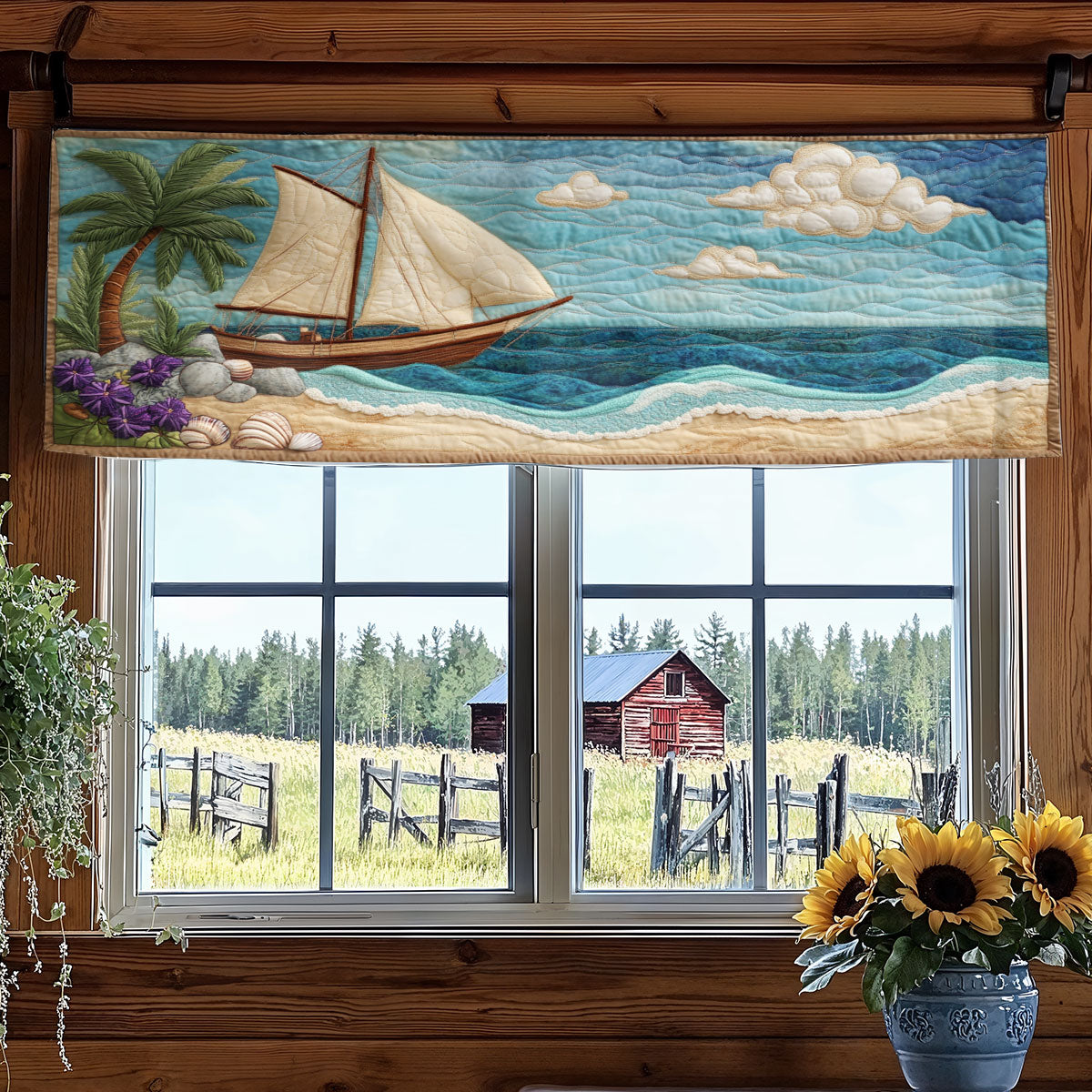 Drift Away WY2304003CL Quilted Valance