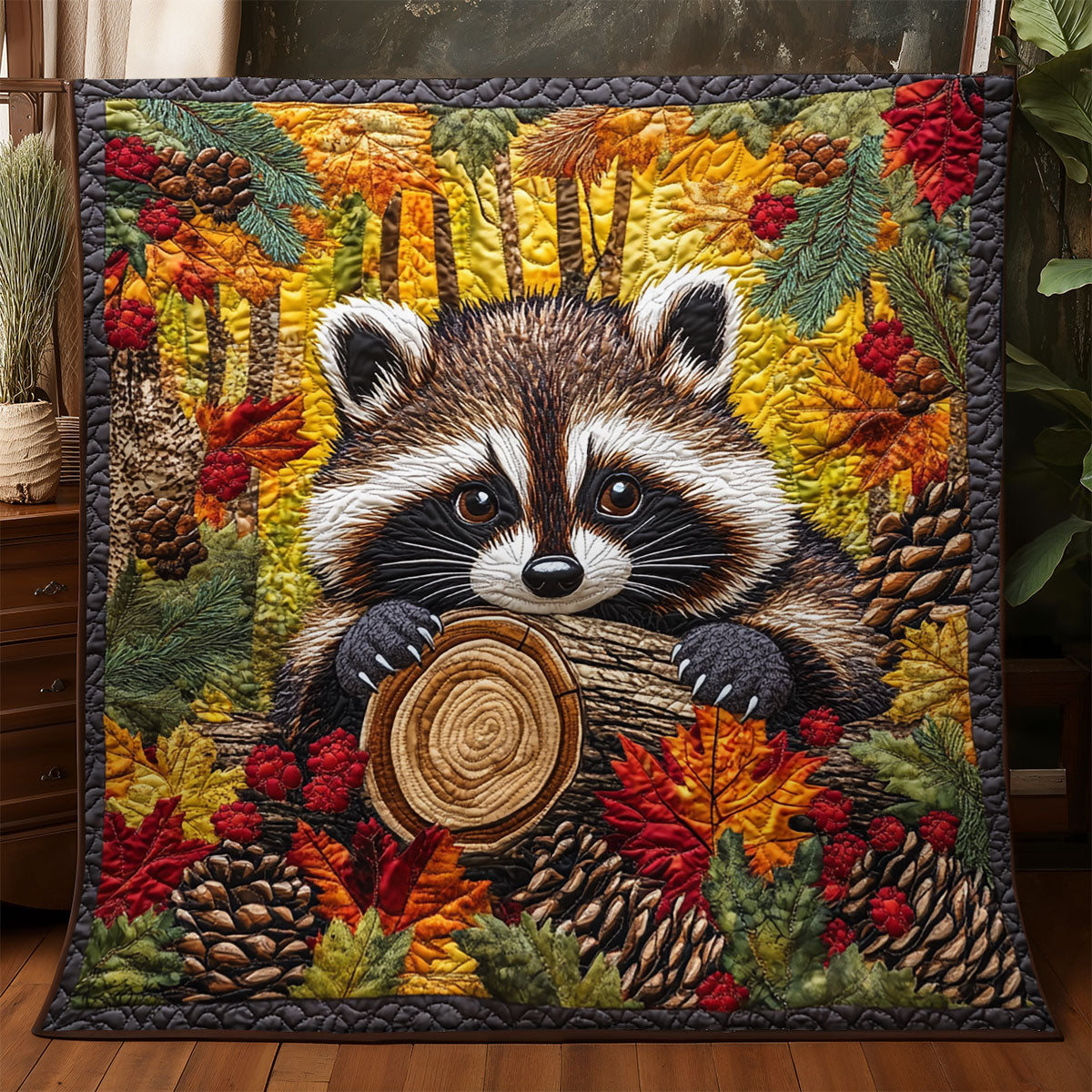 Lovely Raccoon WX3105035CL Quilt