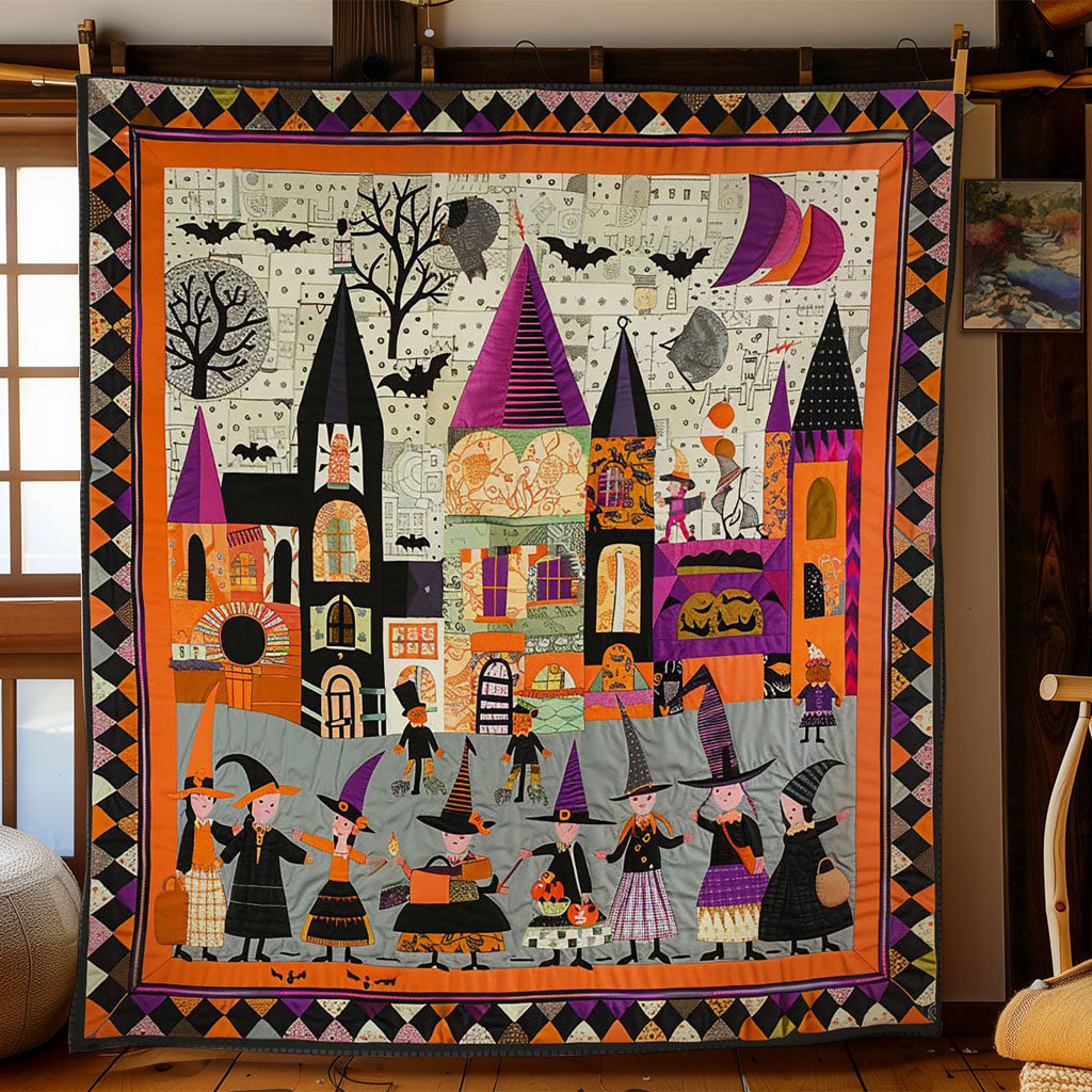 Halloween Witches' Trick Or Treat WN2709038CL Quilt