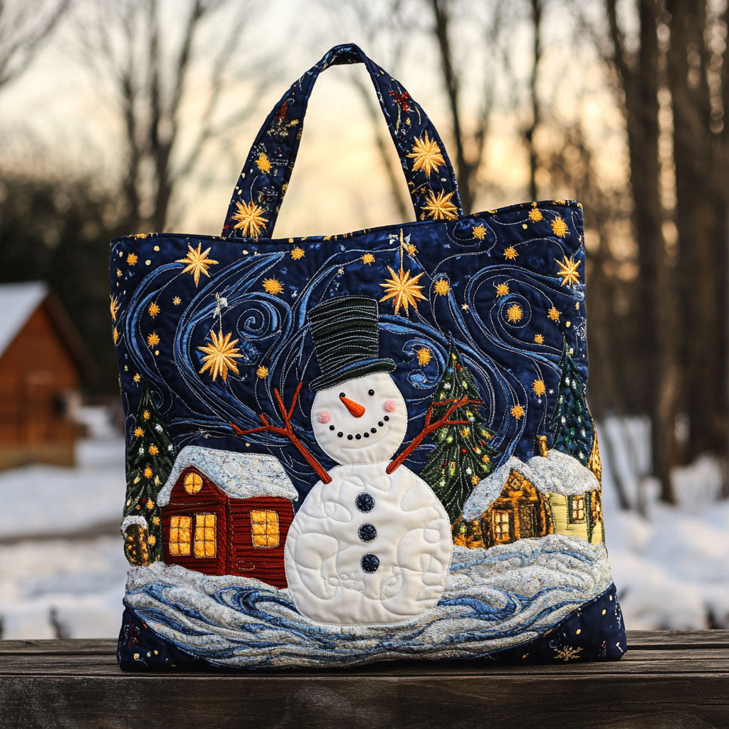 Winter Magic Snowman WN0511119CL Quilted Tote Bag