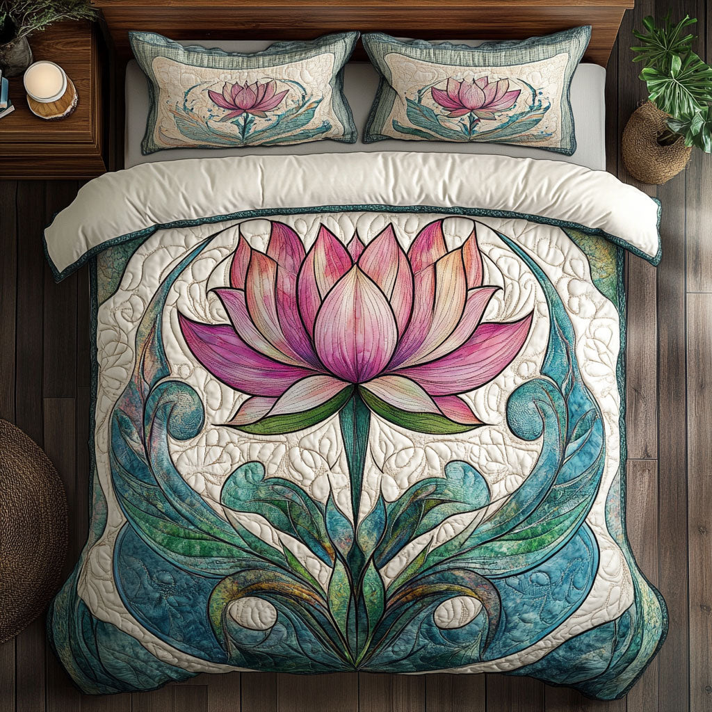 Tranquil Lotus Harmony WY2306045CL Duvet Cover Set