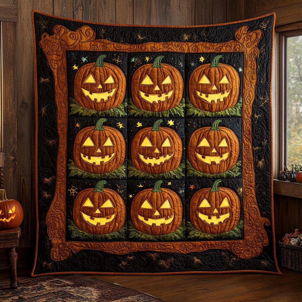 Spooky Pumpkin Patchwork Parade DH1809023CL Quilt