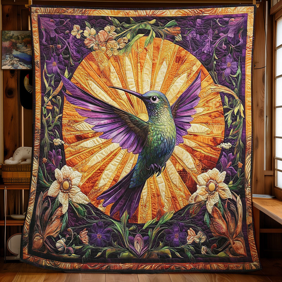 Mystic Hummingbird In Sun WY0602167CL Quilt