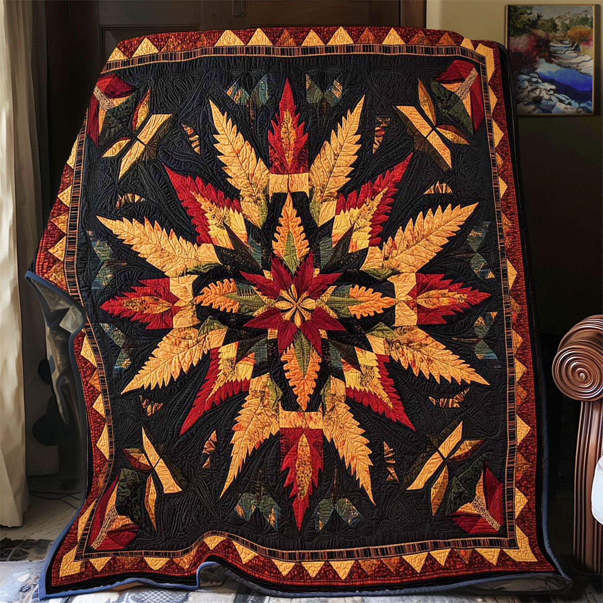 Autumn Maple Star WP1002005CL Quilt