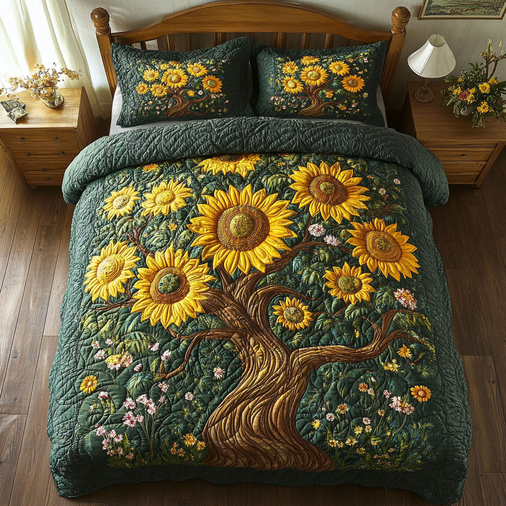 Sunflower Tree WY2001056CL Duvet Cover Set