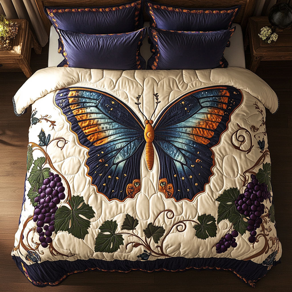 Butterfly And Grape CQ0606004CL Duvet Cover Set