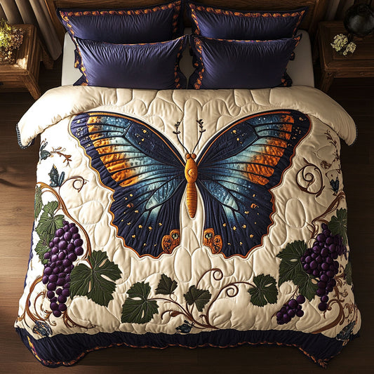 Butterfly And Grape CQ0606004CL Duvet Cover Set