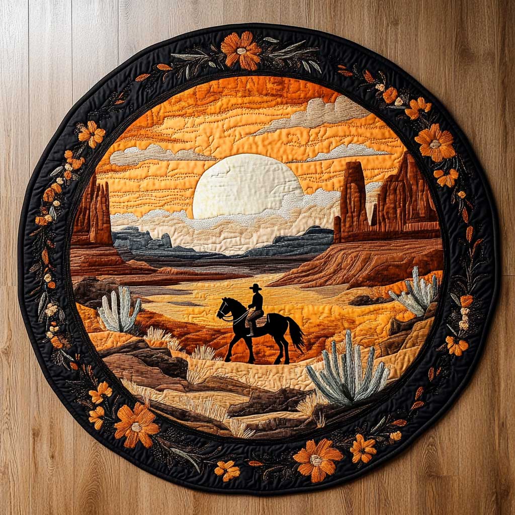 Western Gallop WN2204065CL Quilted Round Mat