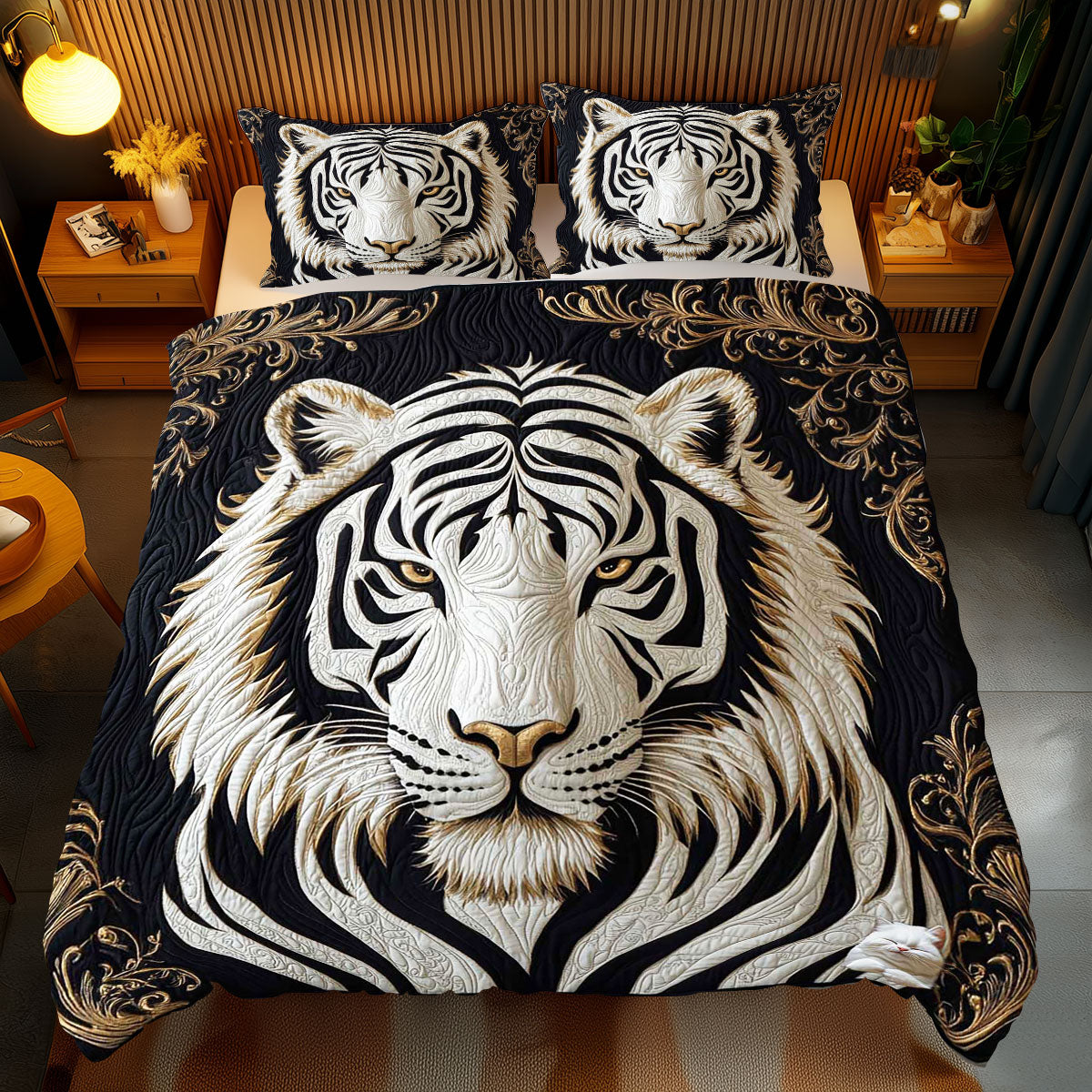 King White Tiger WP2412053CL Duvet Cover Set