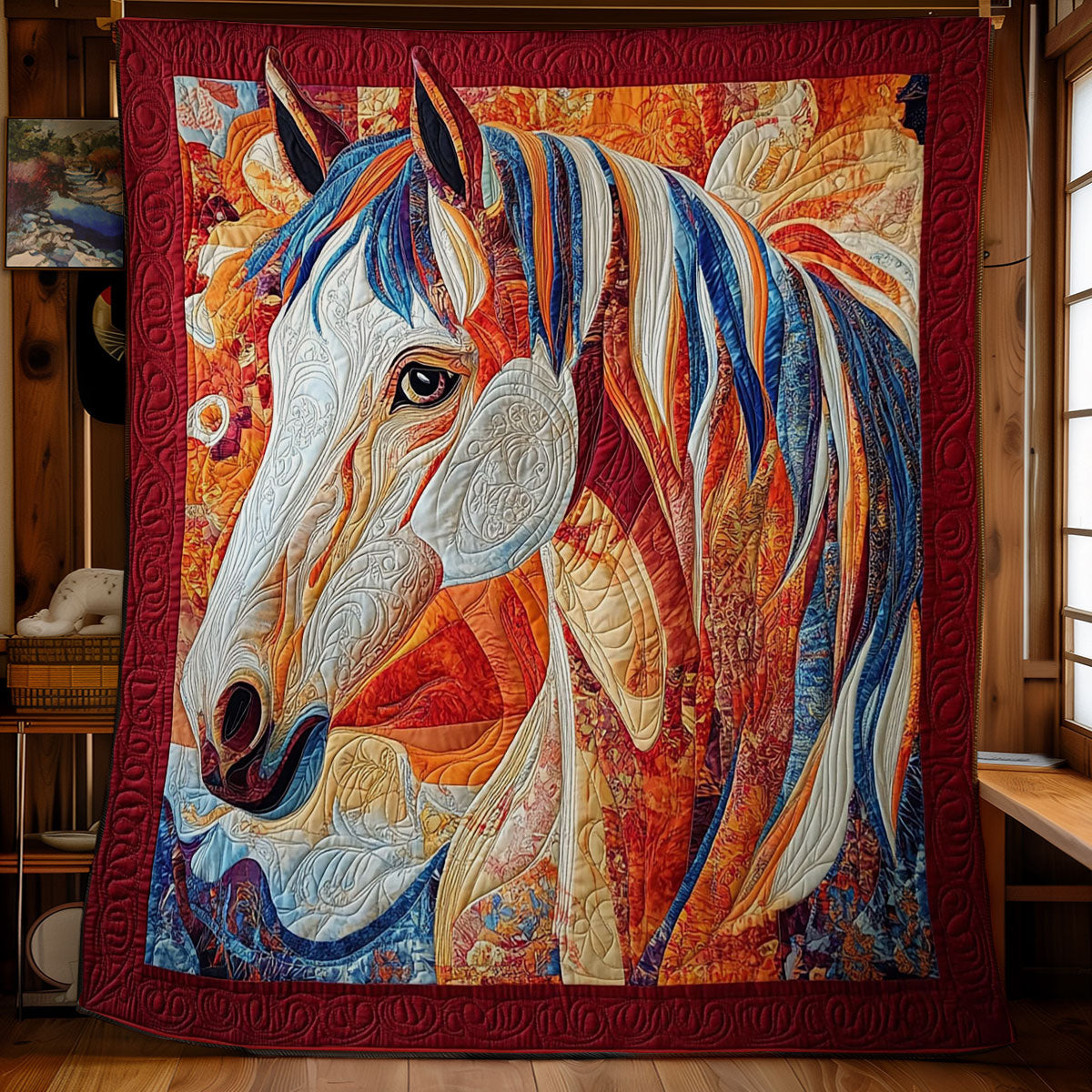 Bold Horse Portrait WY1401026CL Quilt