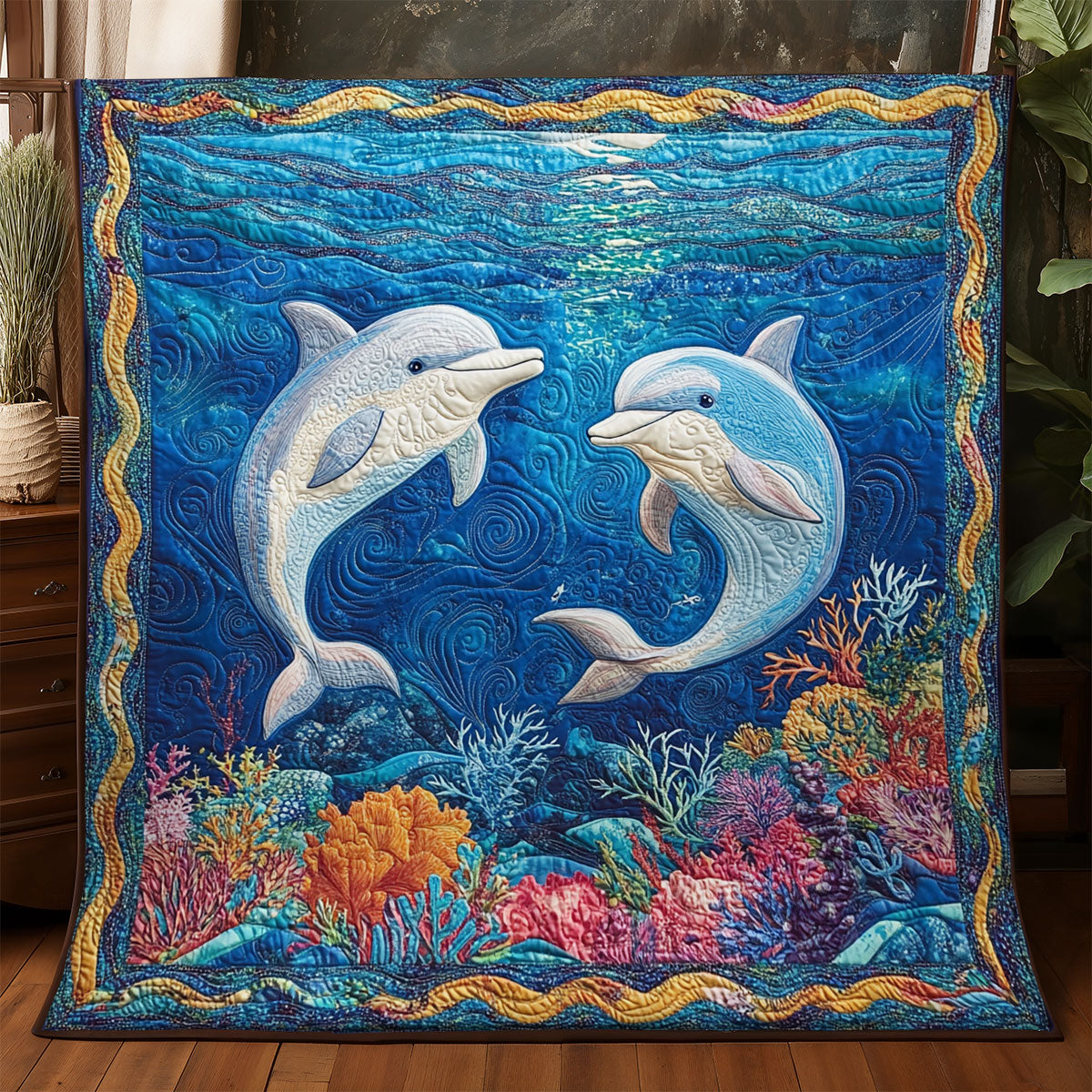 Dolphin Ocean WX3105019CL Quilt