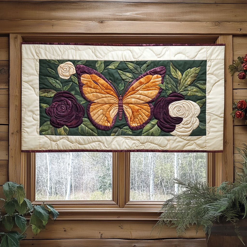 Blissful Butterfly WP1403003CL Quilted Valance