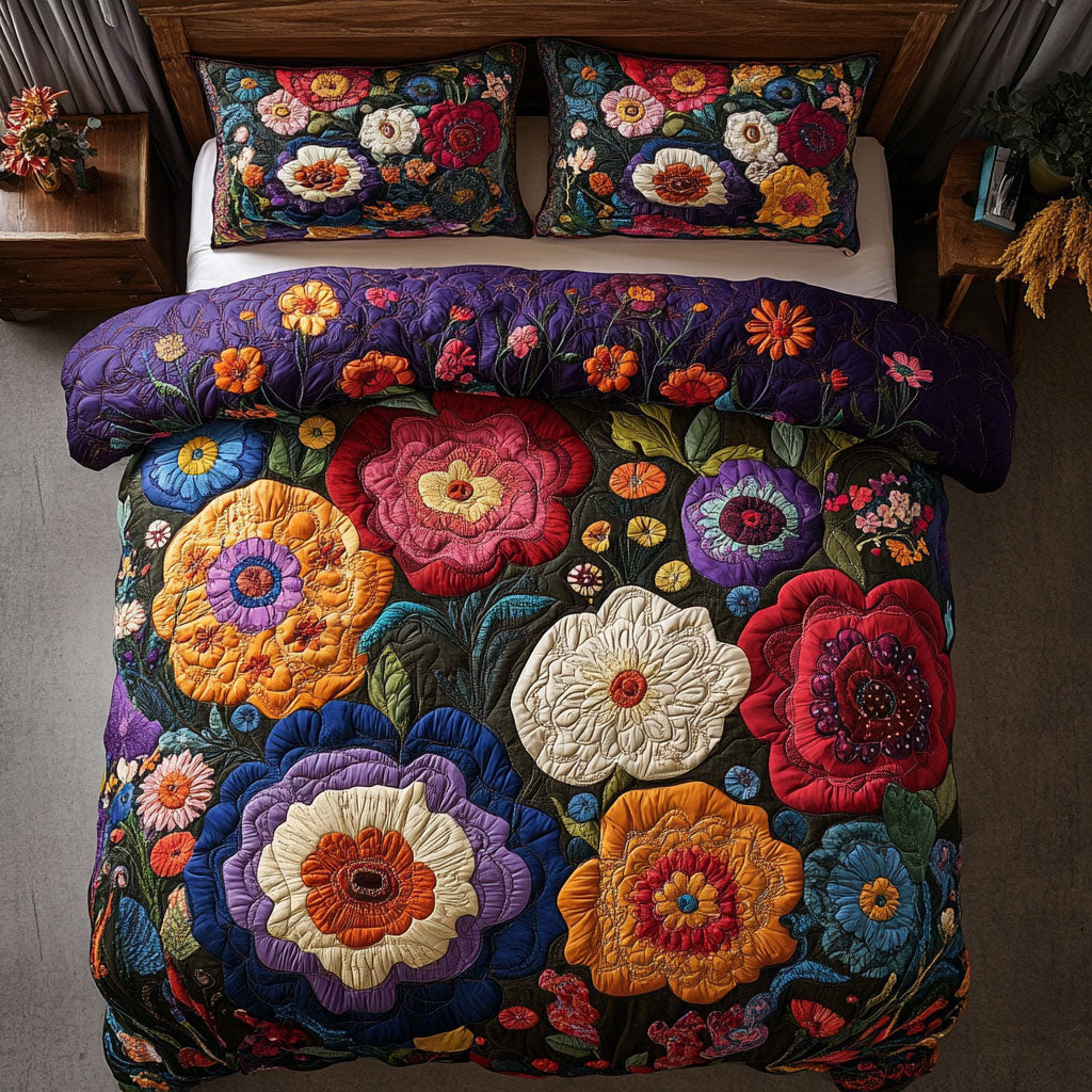 Vibrant Flower Garden WY1302118CL Duvet Cover Set