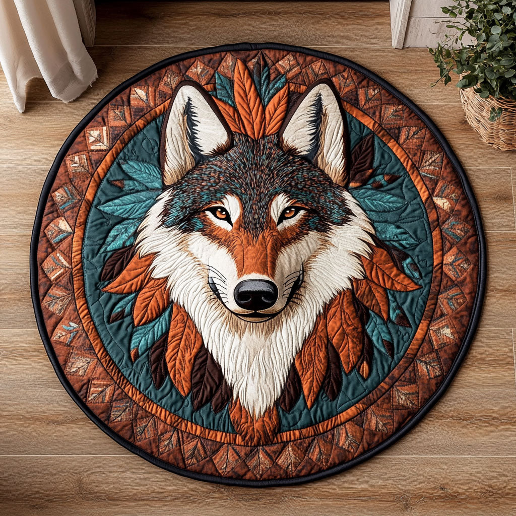 Tribal Flame CP1107039CL Quilted Round Mat