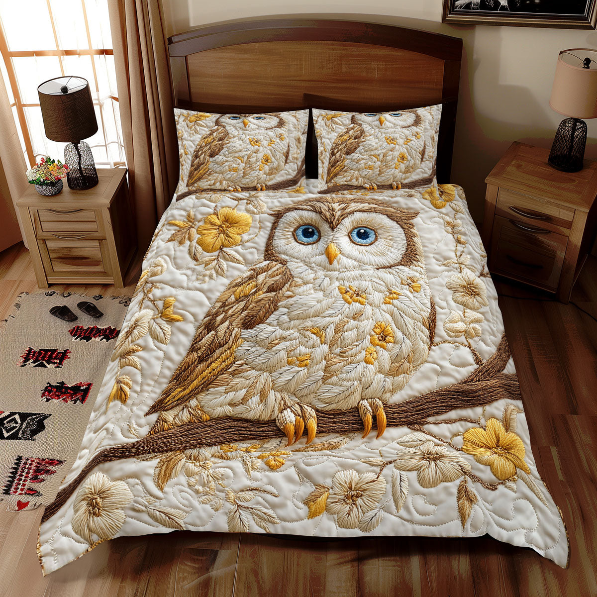 Floral Owl WX2112065CL Duvet Cover Set