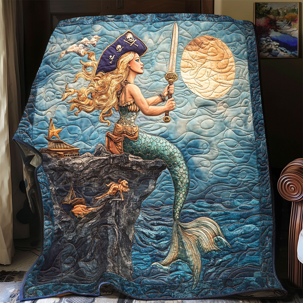 Captain Mermaid WP1905008CL Quilt