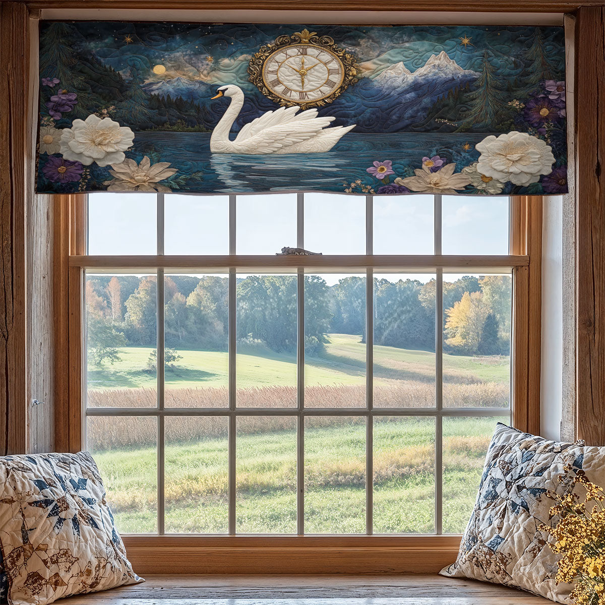 Swan Flower WX1705022CL Quilted Valance
