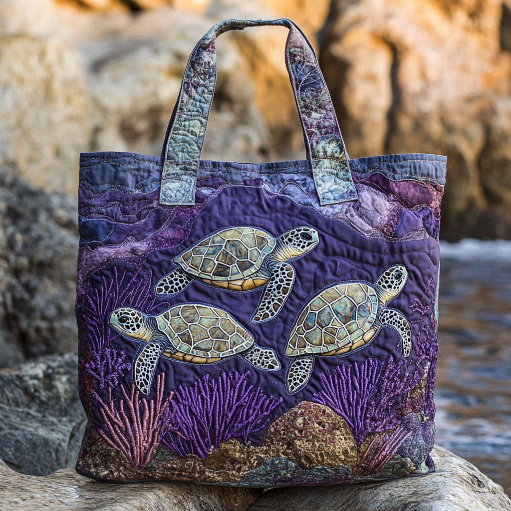 Mystic Turtle WN2209053CL Quilted Tote Bag