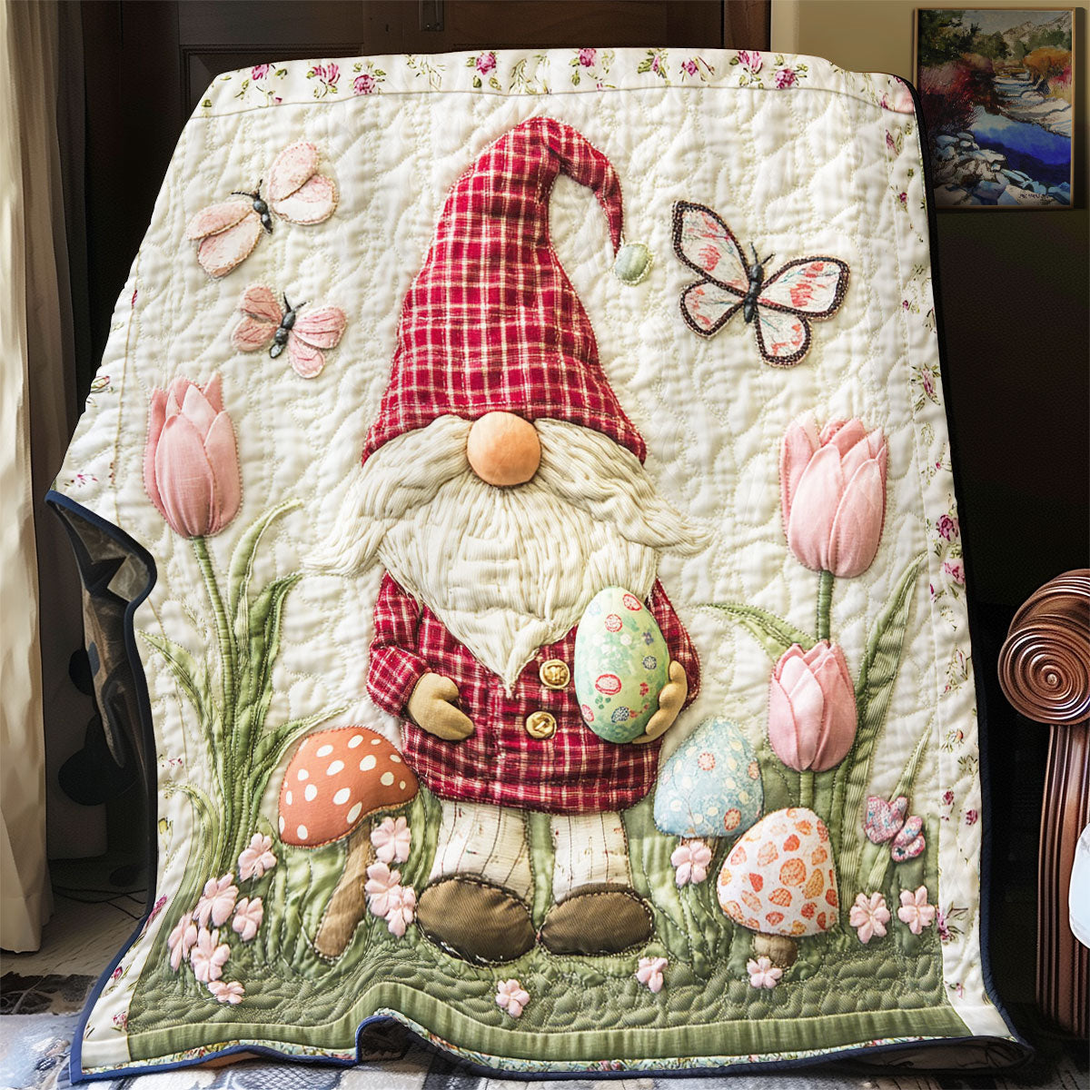 Pink Gnome WY1302038CL Quilt