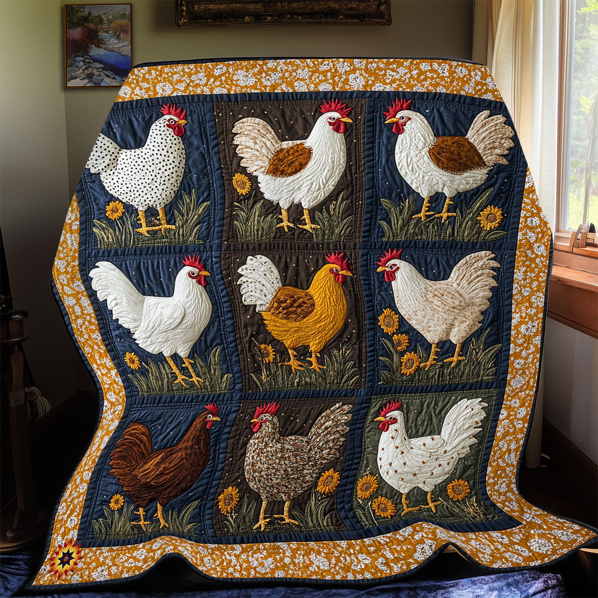 Vibrant Chicken WX2612056CL Quilt