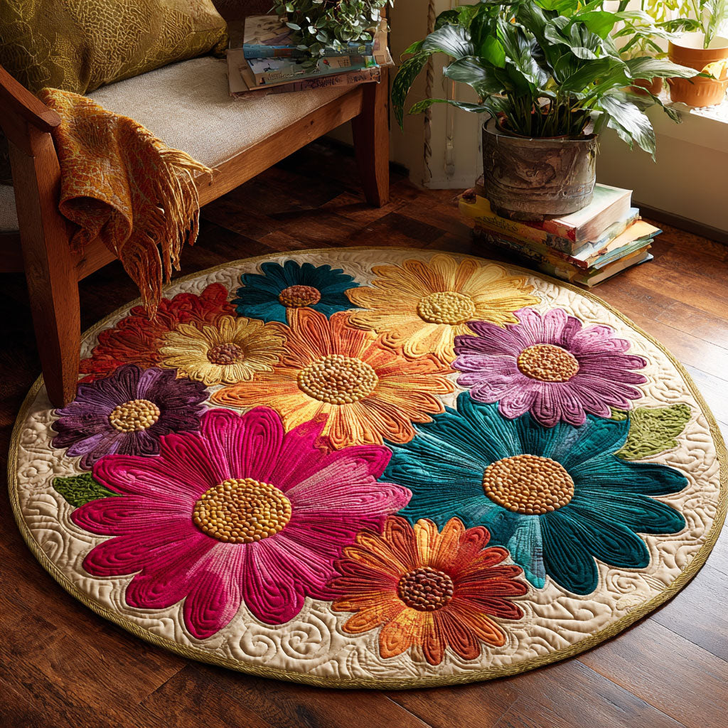 Bloom Daisy CW2308003CL Quilted Round Mat
