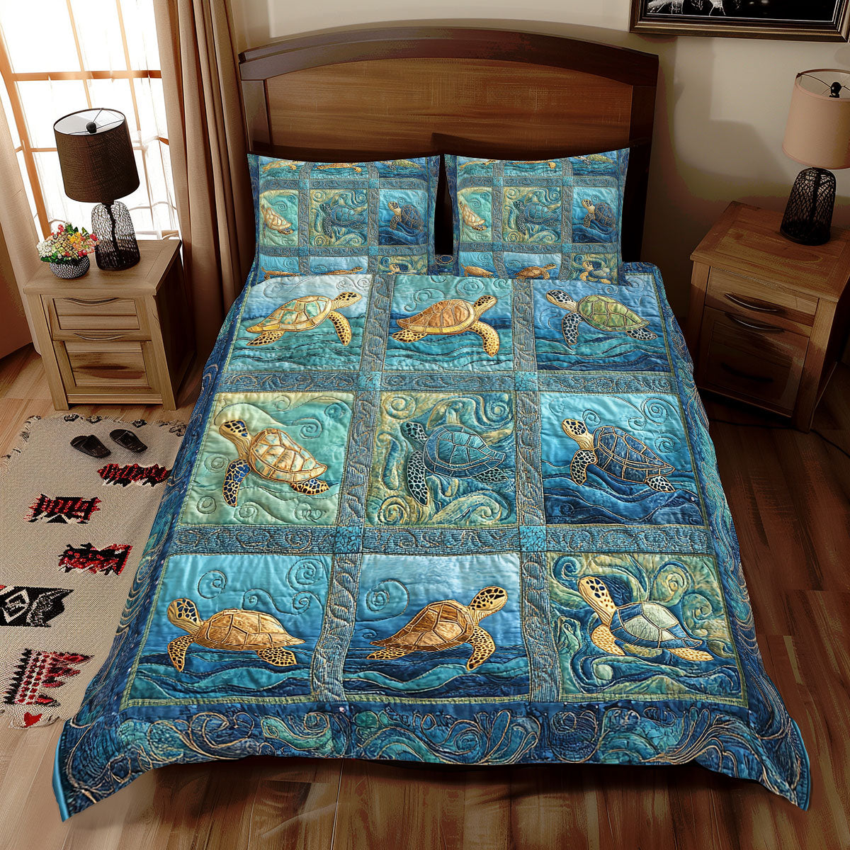 Serene Turtle WX2512111CL Duvet Cover Set