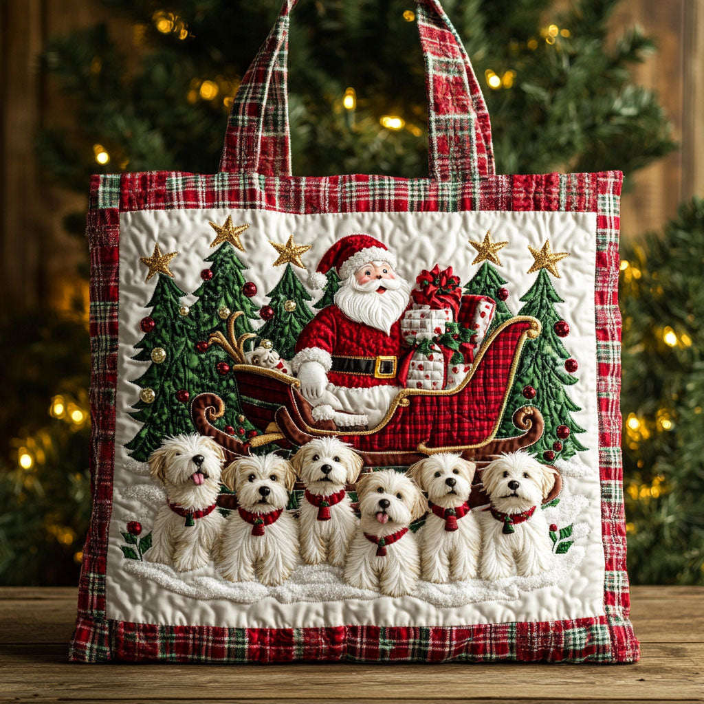 Terrier Merry Moments WN1211116CL Quilted Tote Bag