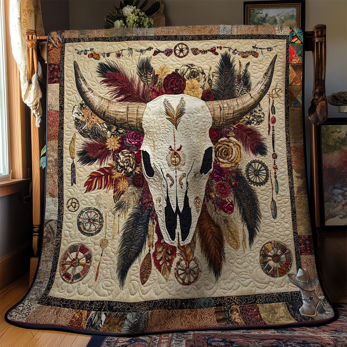 Sacred Cow Skull WN0412075CL Quilt