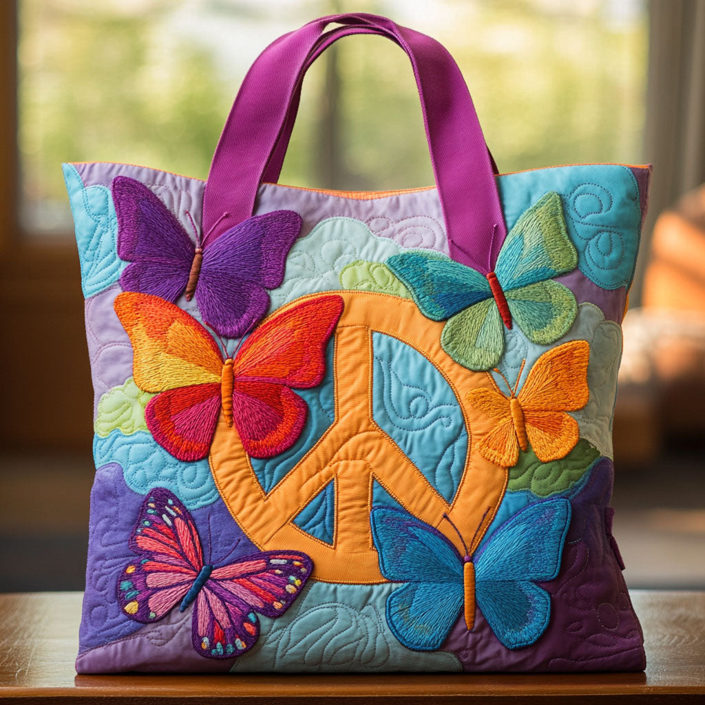 Butterfly Harmony CW2709004CL Quilted Tote Bag