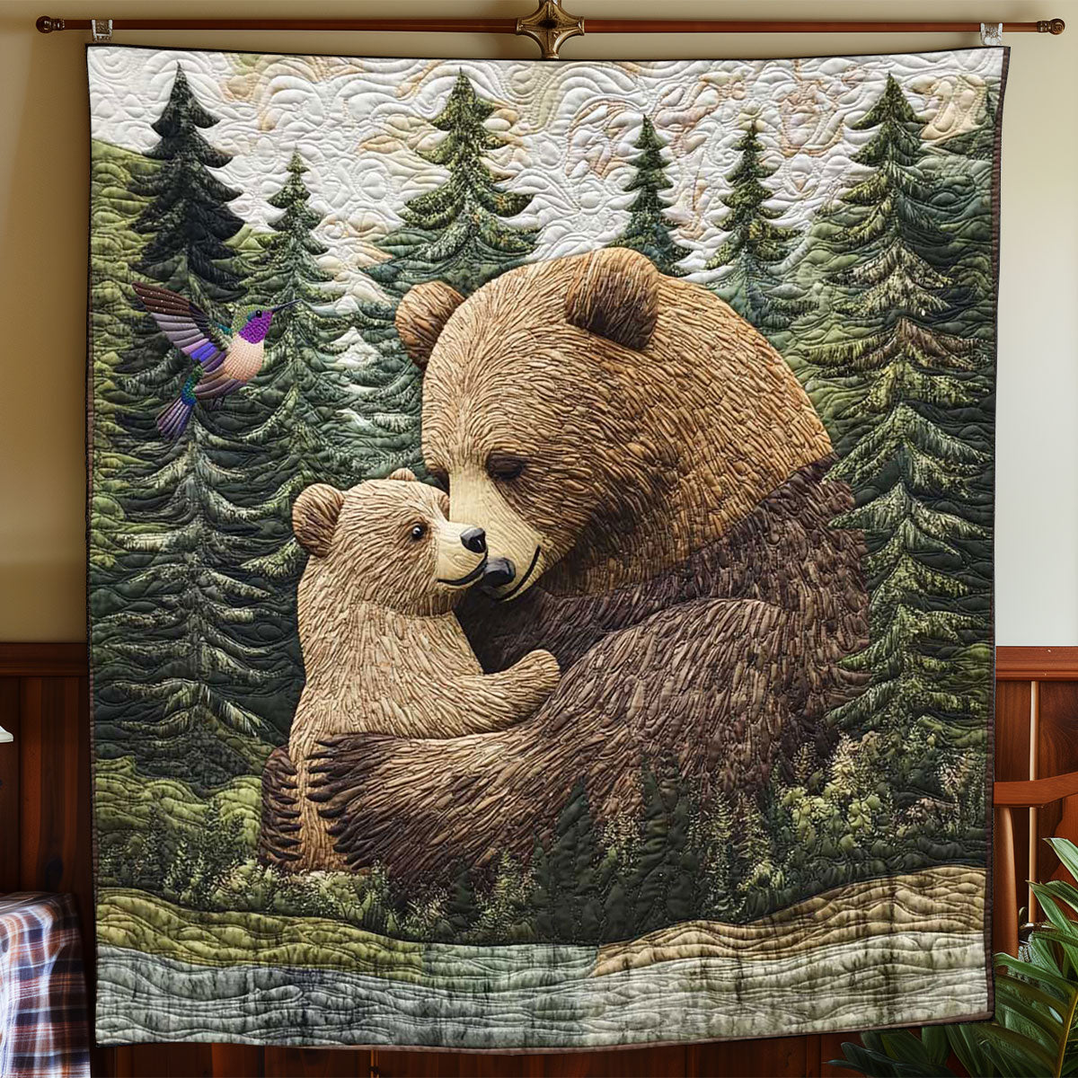 Mother Bear WP2412004CL Quilt