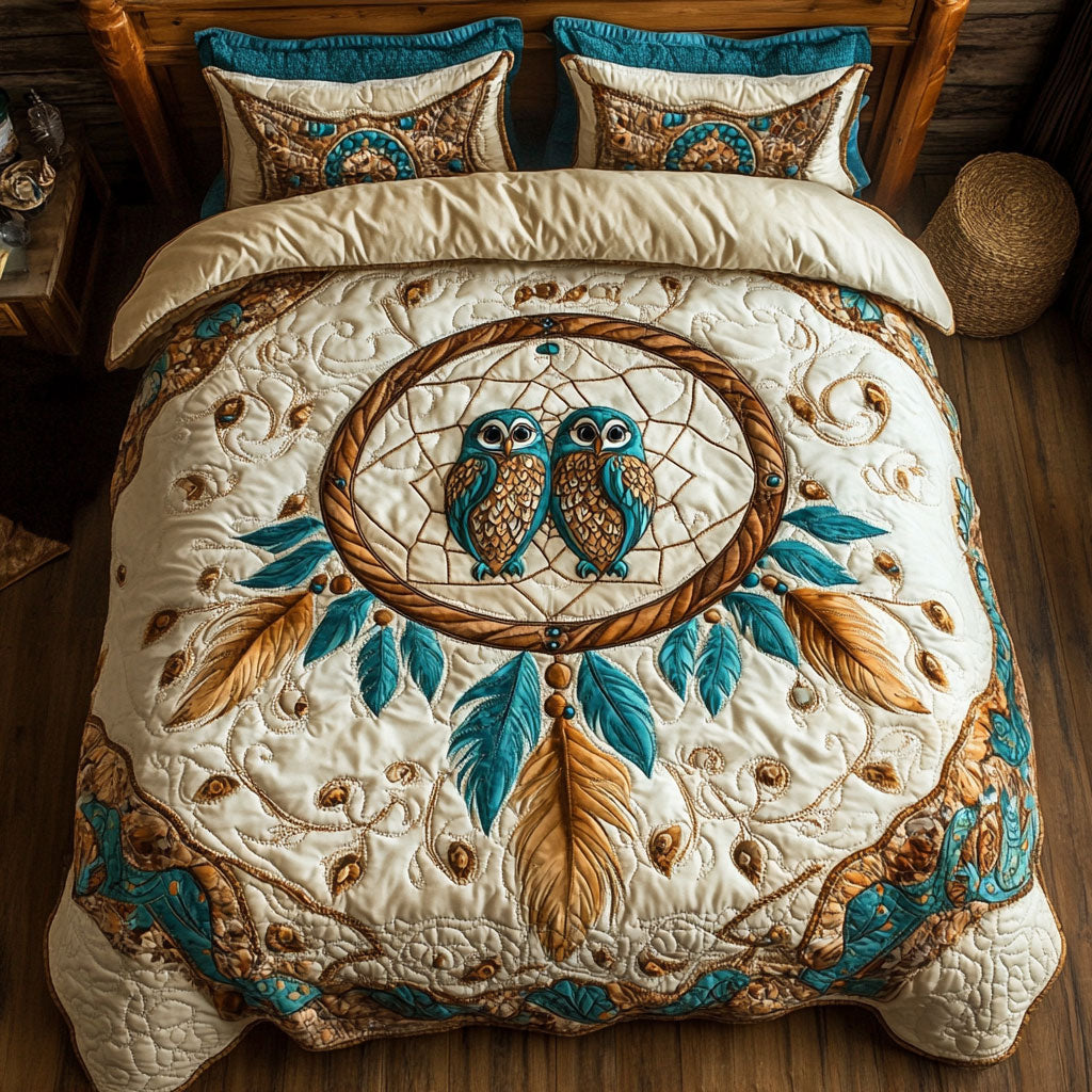 Couple Owl Dreamcatcher WY1801012CL Duvet Cover Set