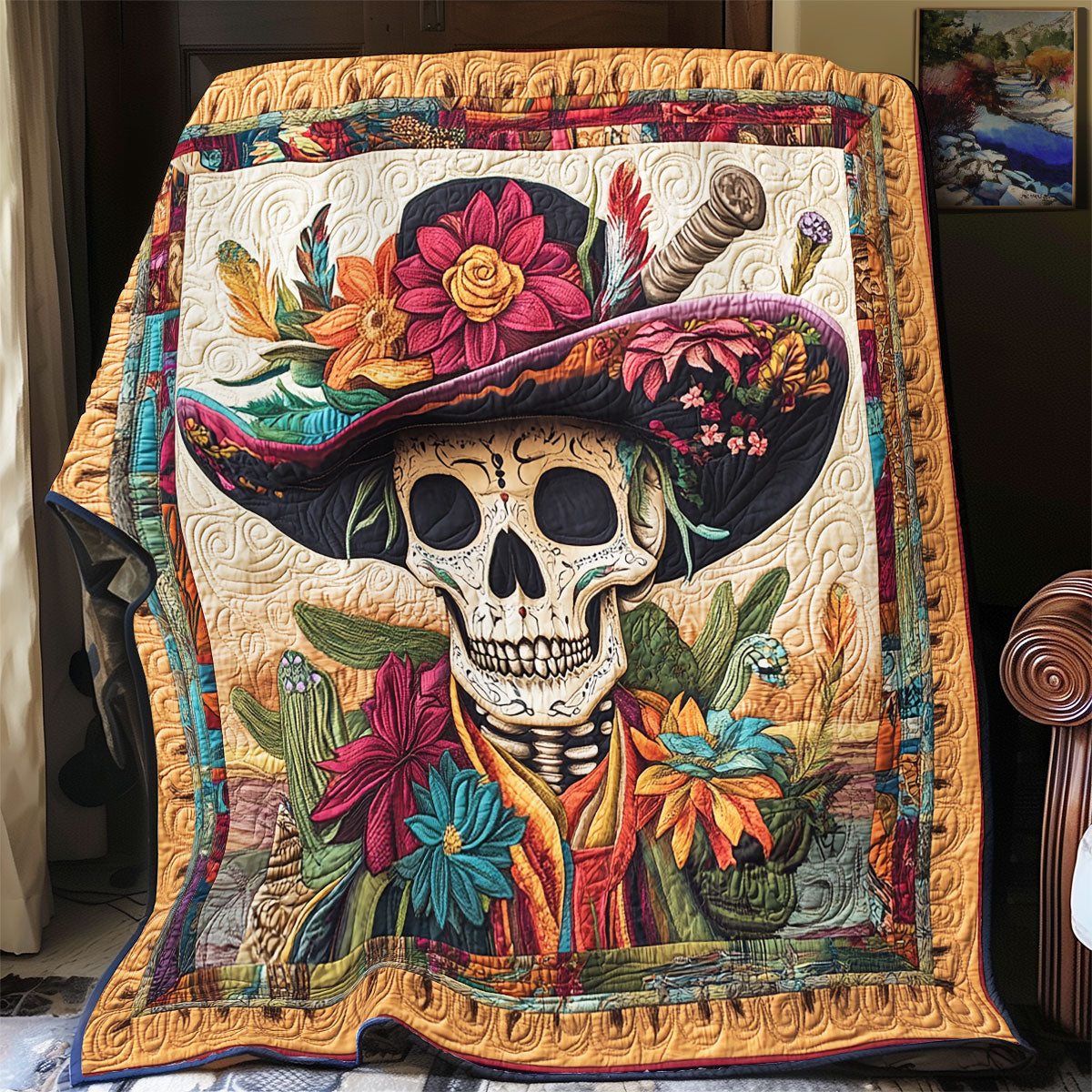 Cactus Skull WX0406007CL Quilt