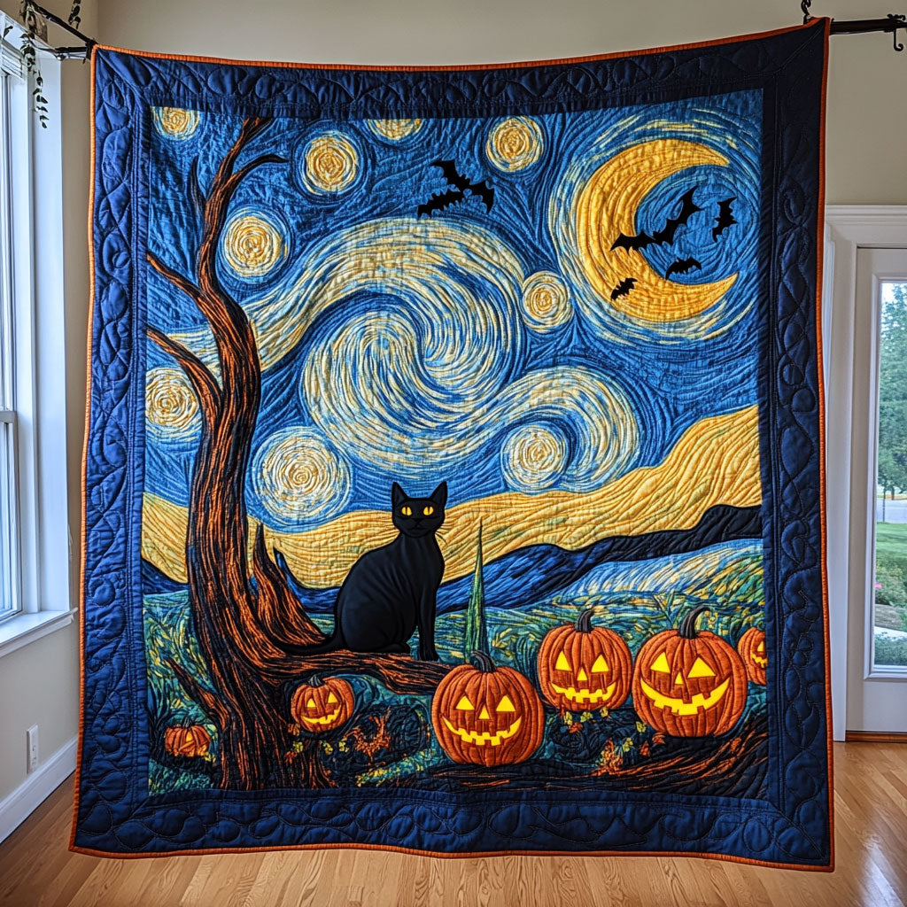 Van Gogh Cat Halloween WY1508083CL Quilt