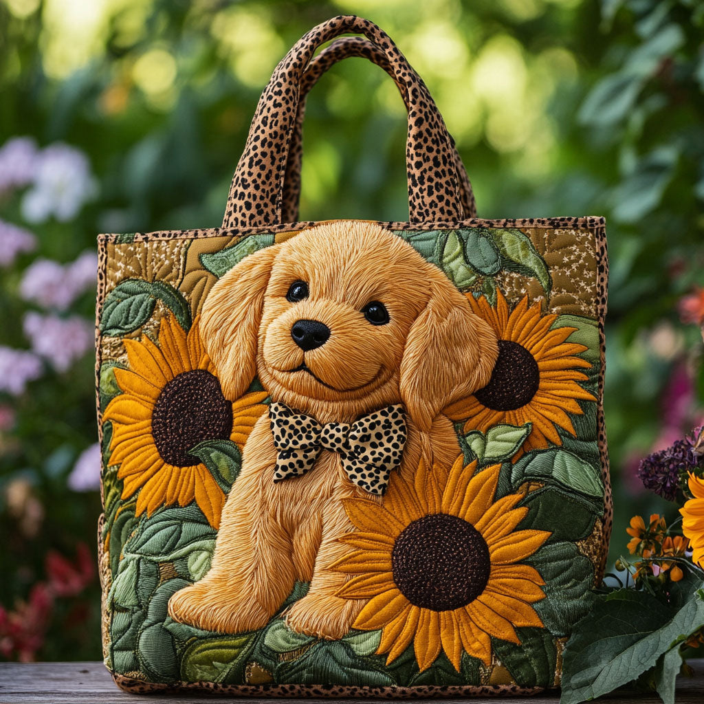 Sunny Puppy Charm CW2309030CL Quilted Tote Bag