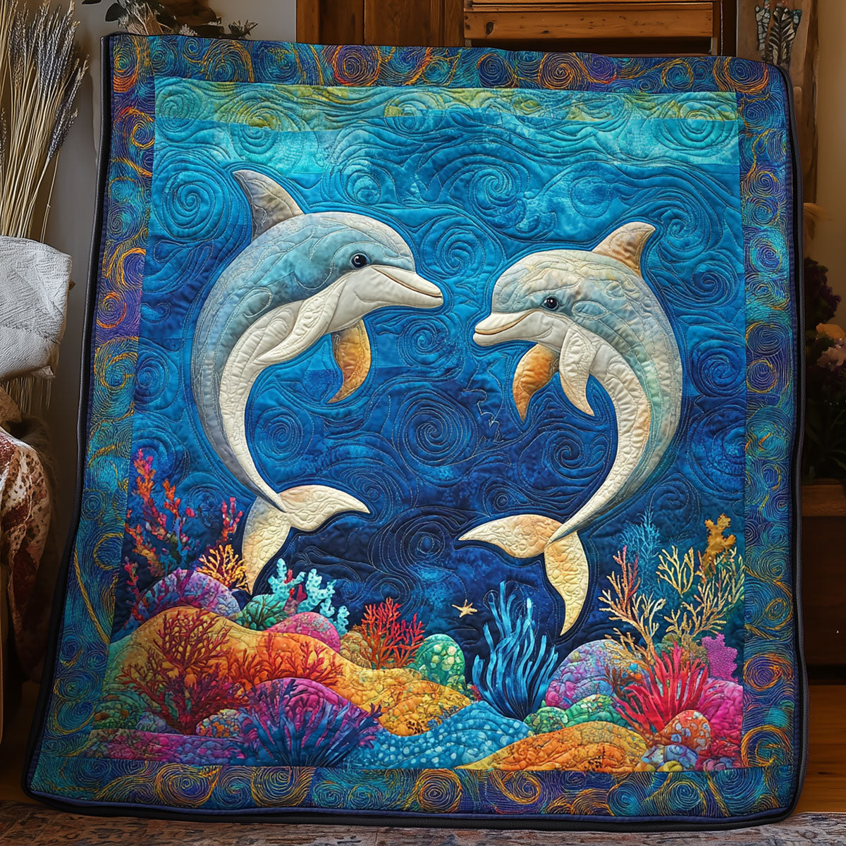 Couple Dolphin WX3105013CL Quilt