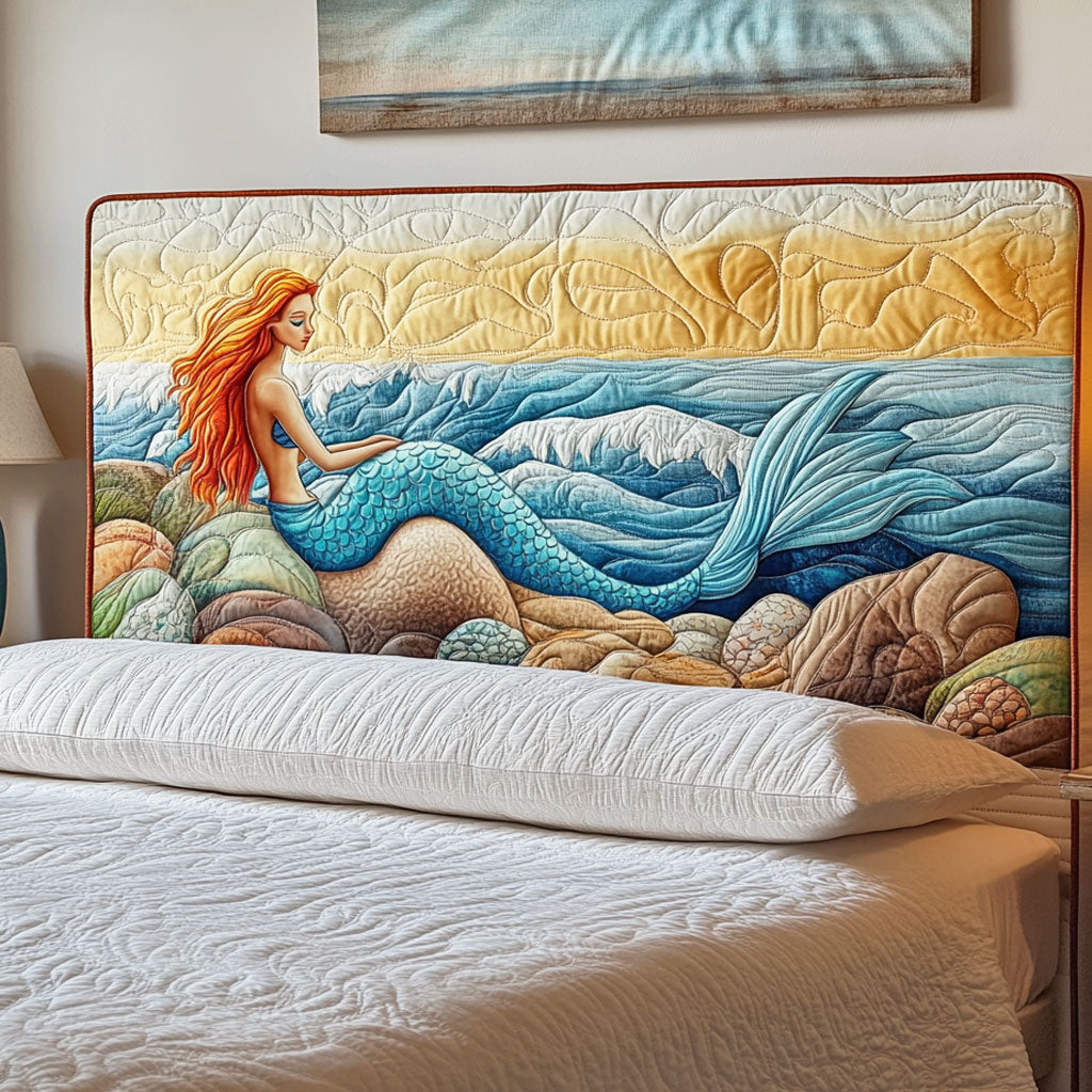 Mythic Mermaid CP0301007CL Quilted Headboard Slipcover