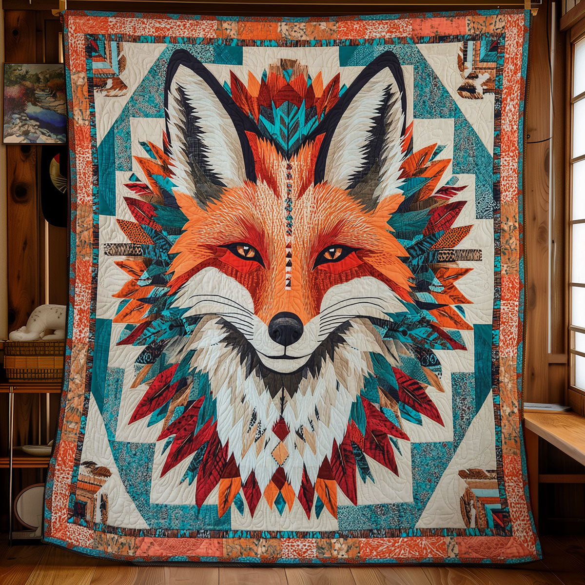 Feather Native Fox WY0602143CL Quilt
