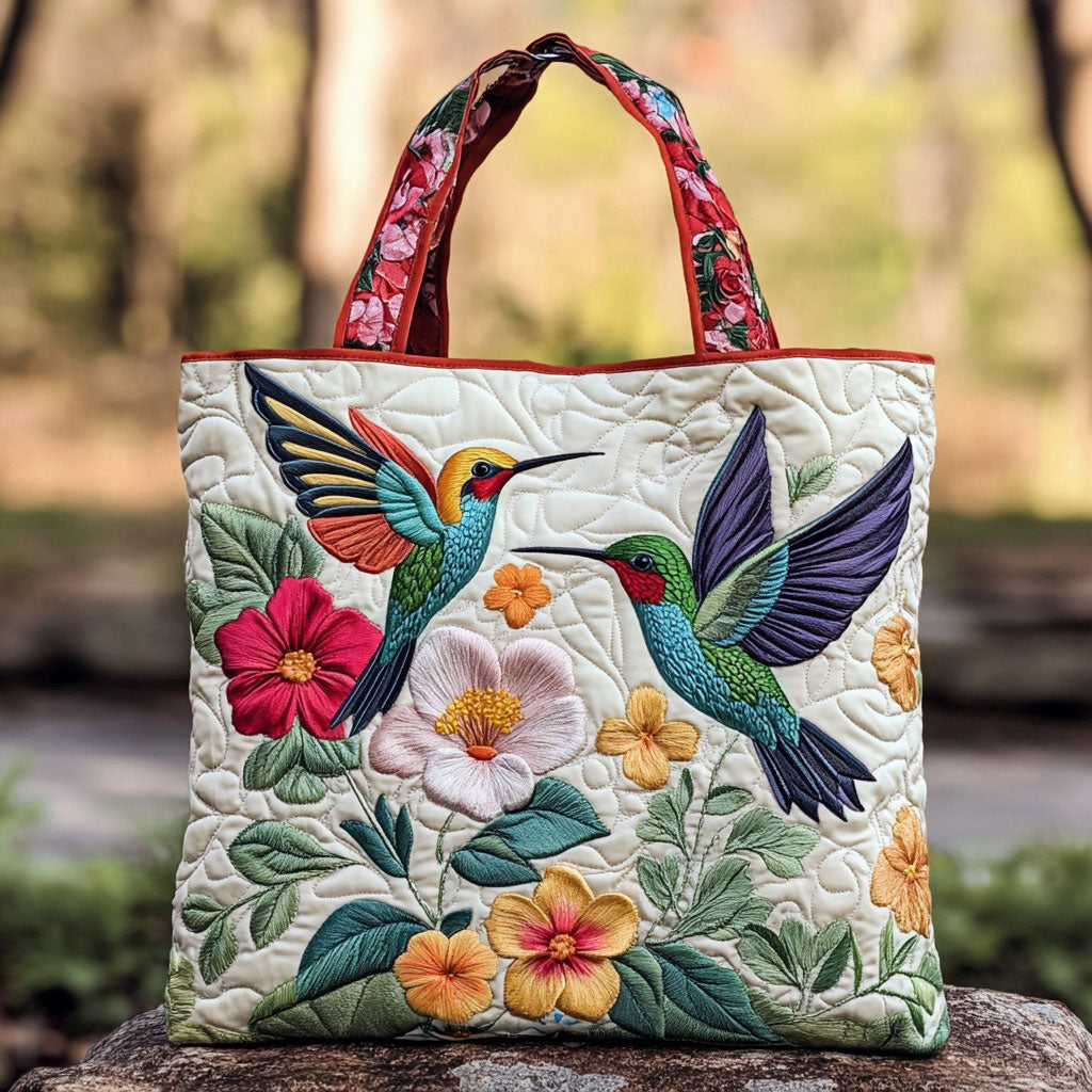 Sunny Hummingbird WN2209079CL Quilted Tote Bag