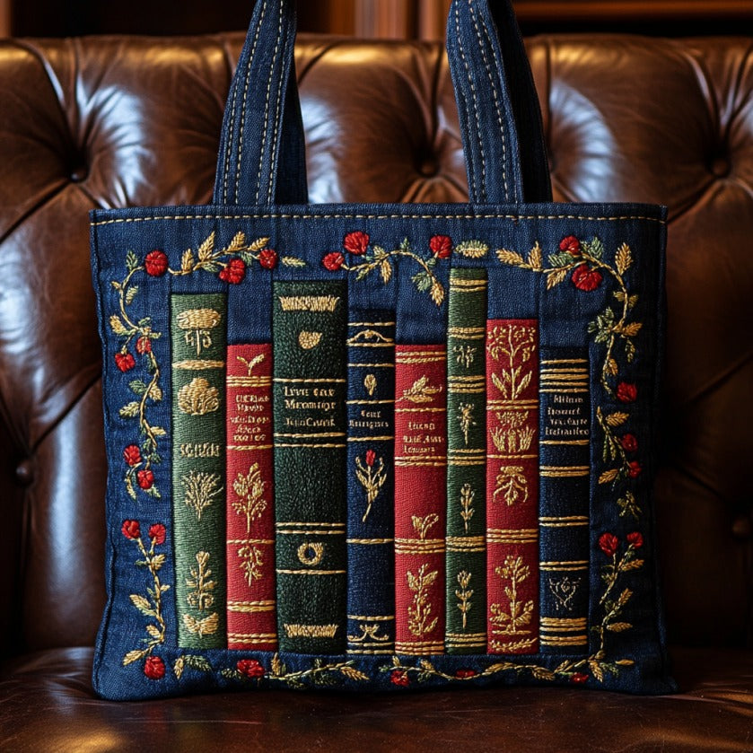 Book Lovers XR2109027CL Quilted Tote Bag