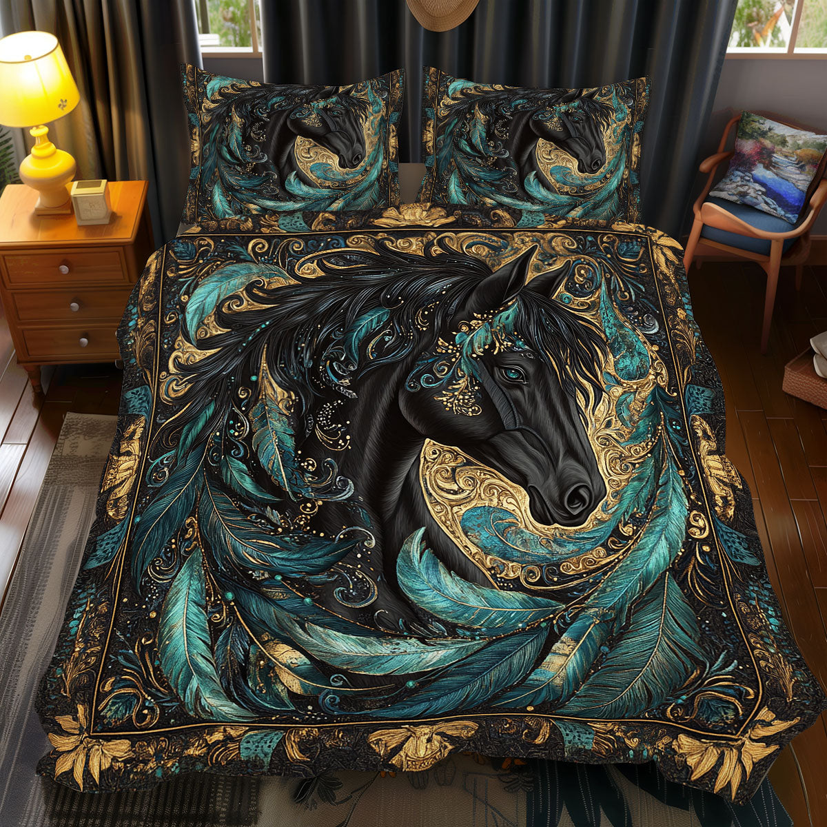 Graceful Horse WX2712079CL Duvet Cover Set