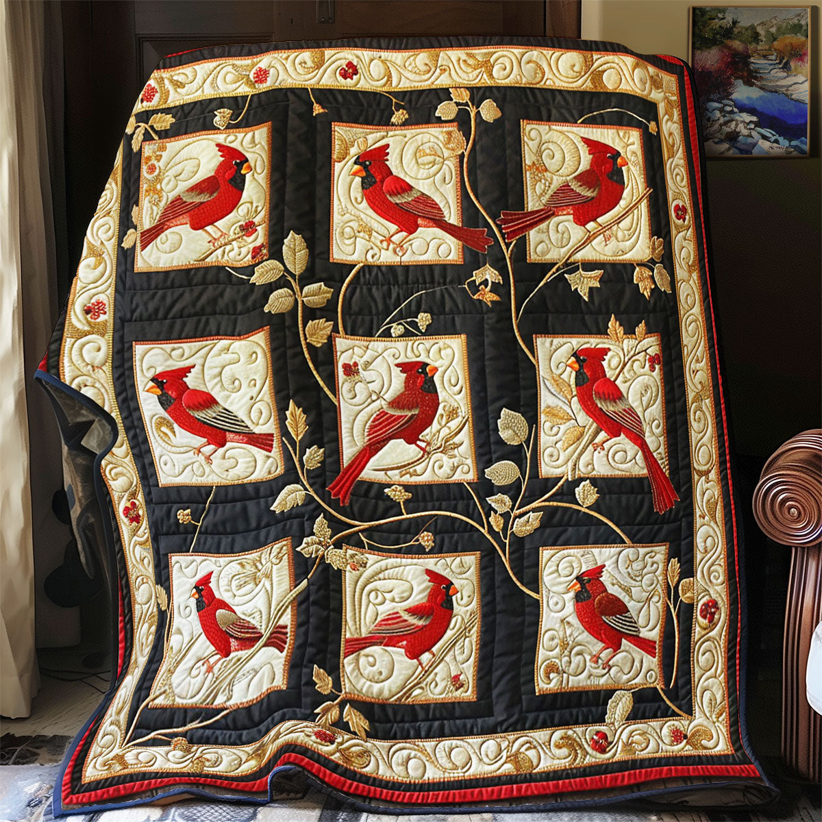 Beautiful Cardinal WY1902053CL Quilt