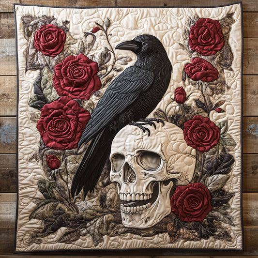 Crimson Raven Skull CW1006018CL Quilt