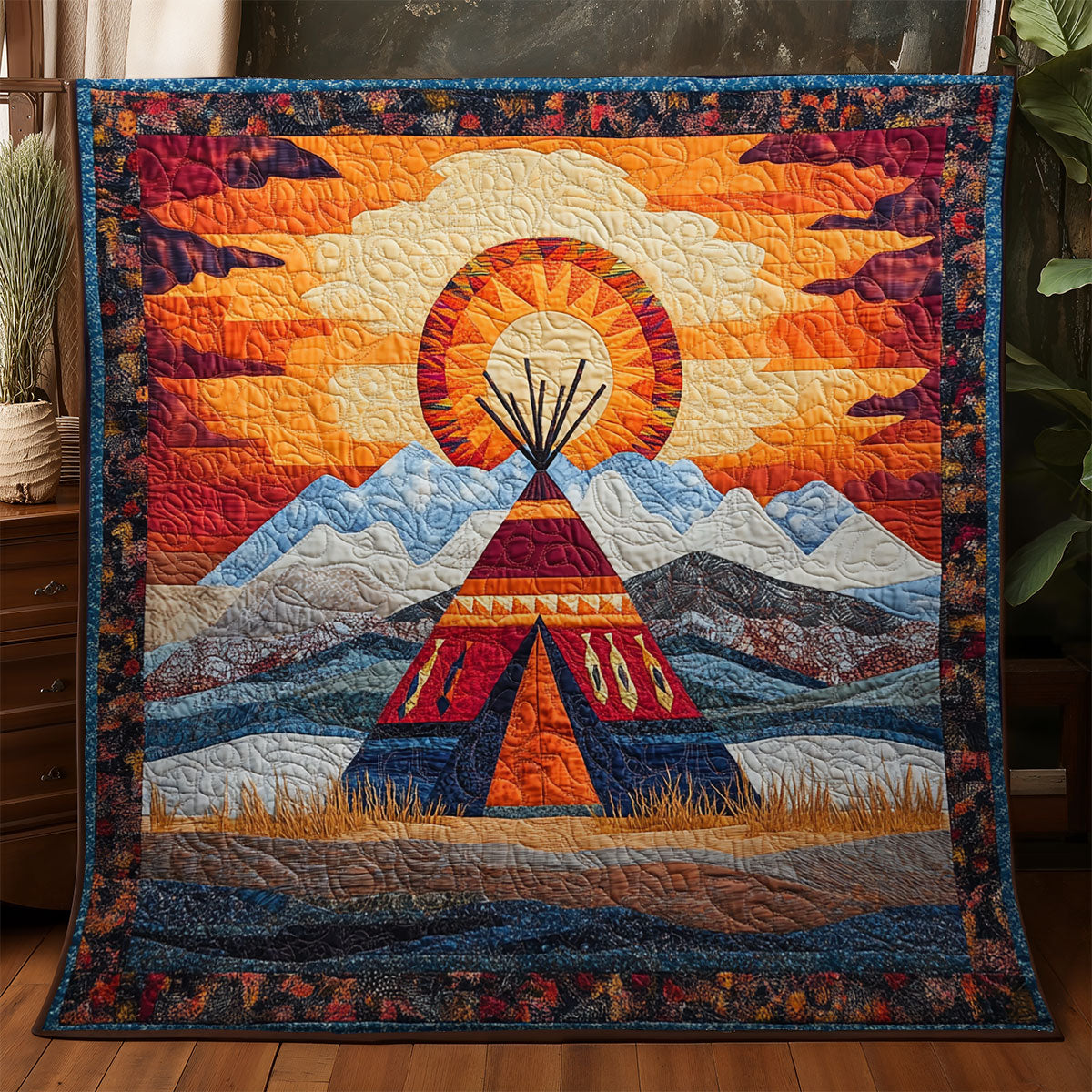 Camping Sunset Native WX0406009CL Quilt