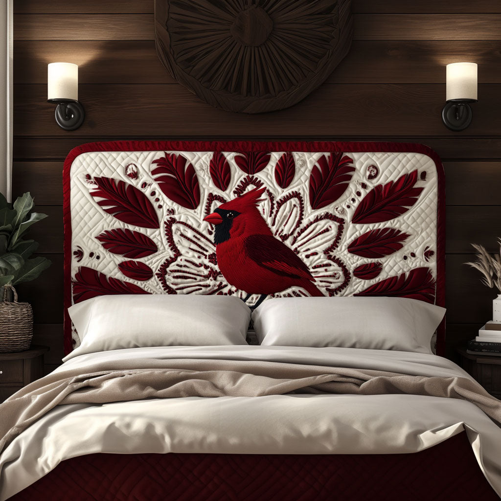 Velvet Crimson Cardinal KL2412004CL Quilted Headboard Slipcover