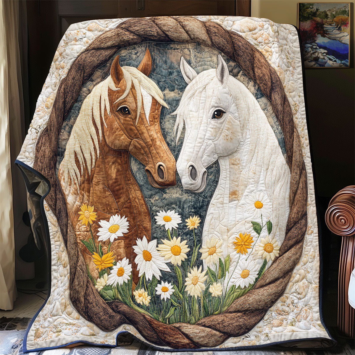 Couple Horse WX3105014CL Quilt